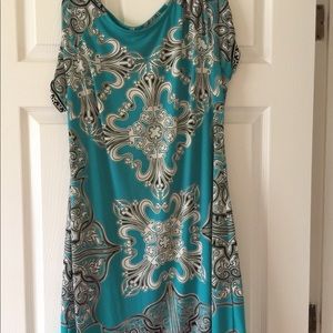 Madison Size Large Turquoise Shift Dress